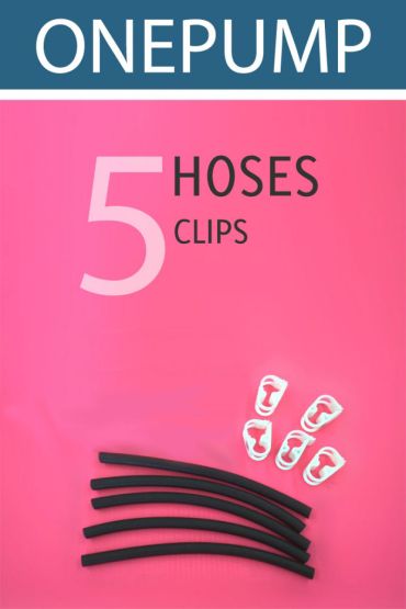 5 piece set with hoses, clips, neoprene covers, and zip ties