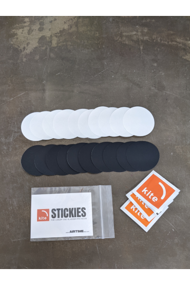 STICKIES kit of Dacron 'peel and stick' rounds and alcohol wipes